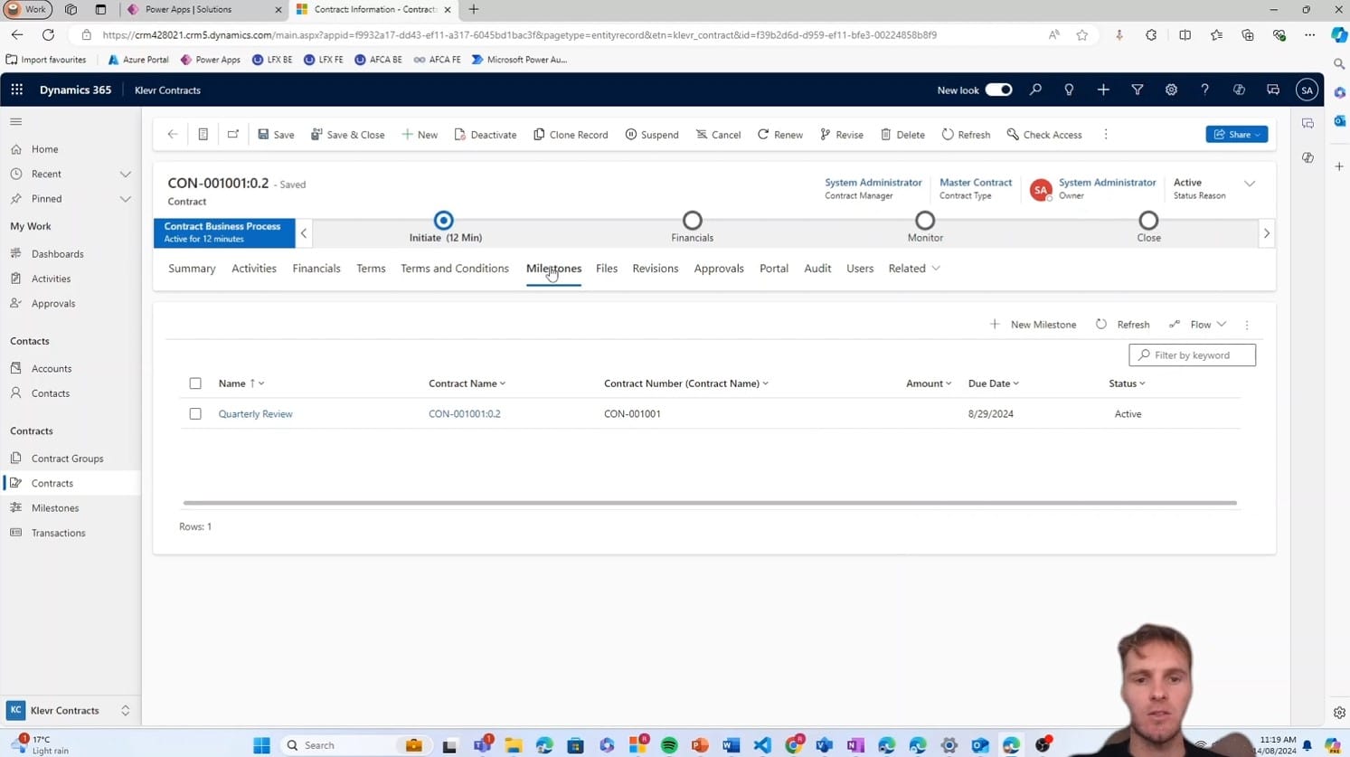 How to set up & manage contract milestones in Dynamics 365